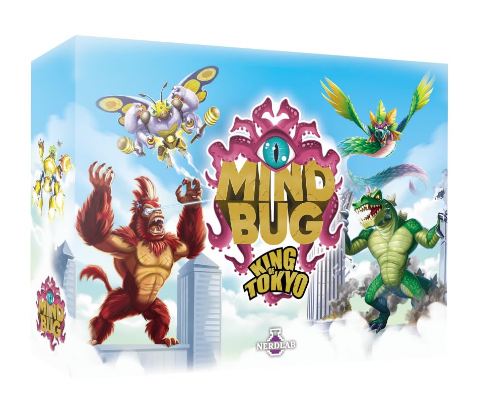 Nerdlab Games Mindbug x King of Tokyo Strategy Card Game Crossover for 2 Players 8+ 1