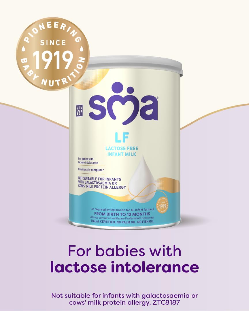 SMA Nutrition LF Lactose-Free Infant Milk Powder Formula - From Birth, 400g