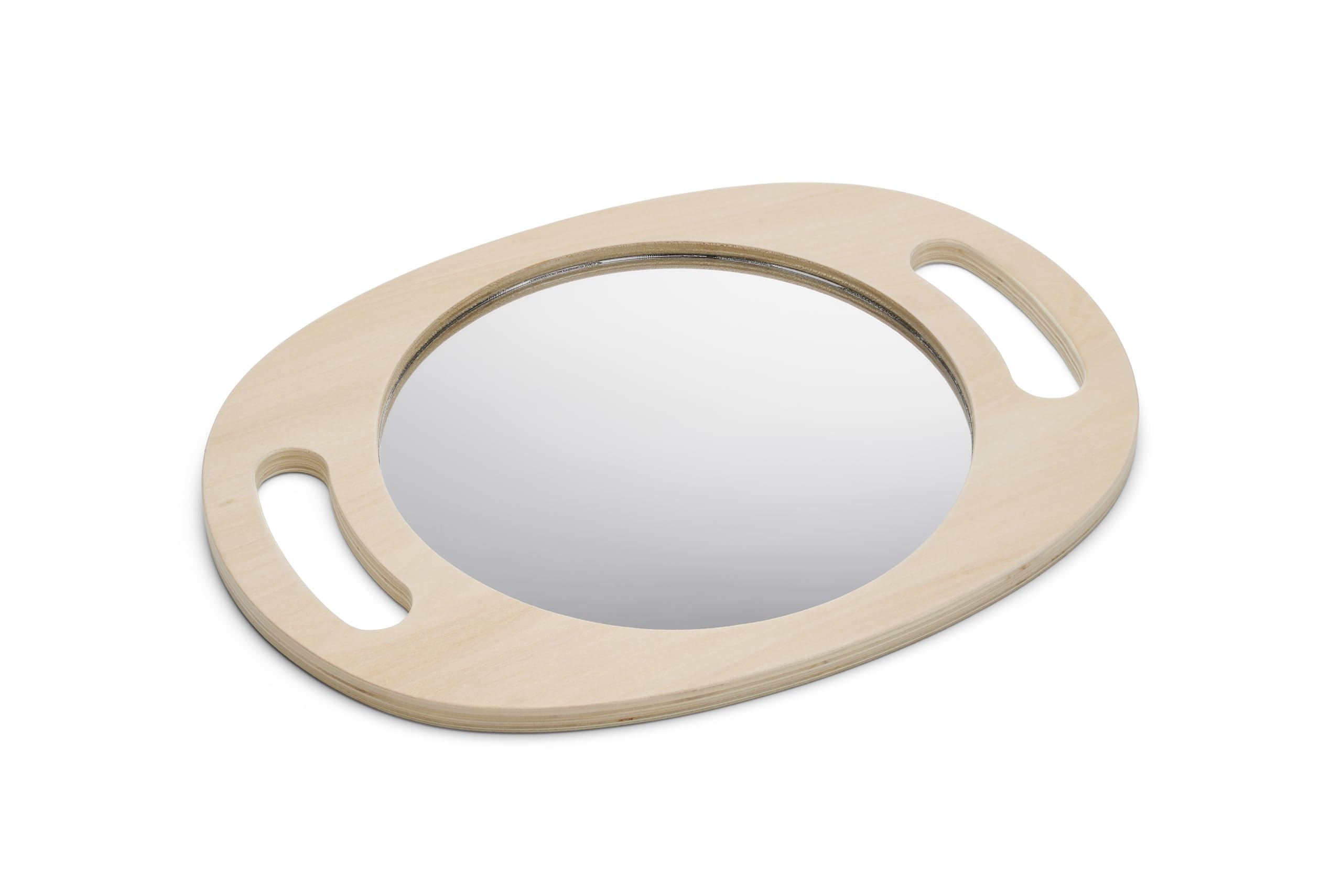 tickit Hand Held Wooden Mirror - Lightweight Exploration for All Ages | Wood Frame | 310x210mm