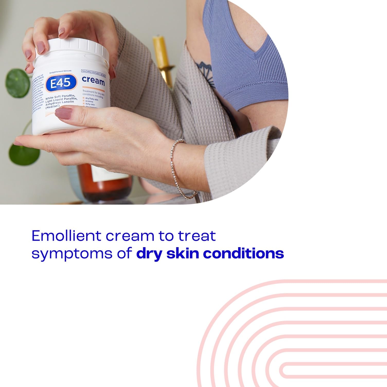 E45 - Moisturiser Cream for Dry, Flaky Skin (Body, Face & Hands) 4