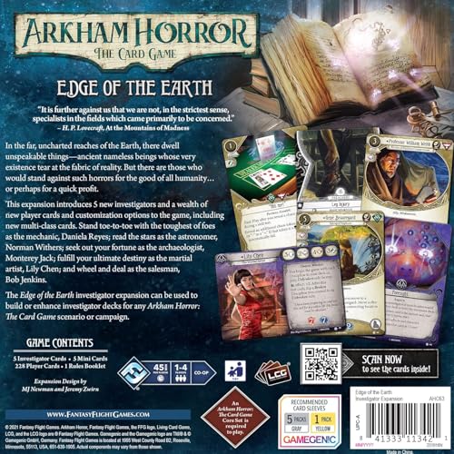 Fantasy Flight Games Arkham Horror: The Card Game Edge of the Earth Investigators Expansion