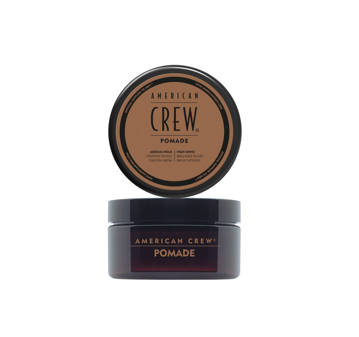 American Crew Pomade - Medium Hold, High Shine, Water-Based Styling Cream for Men