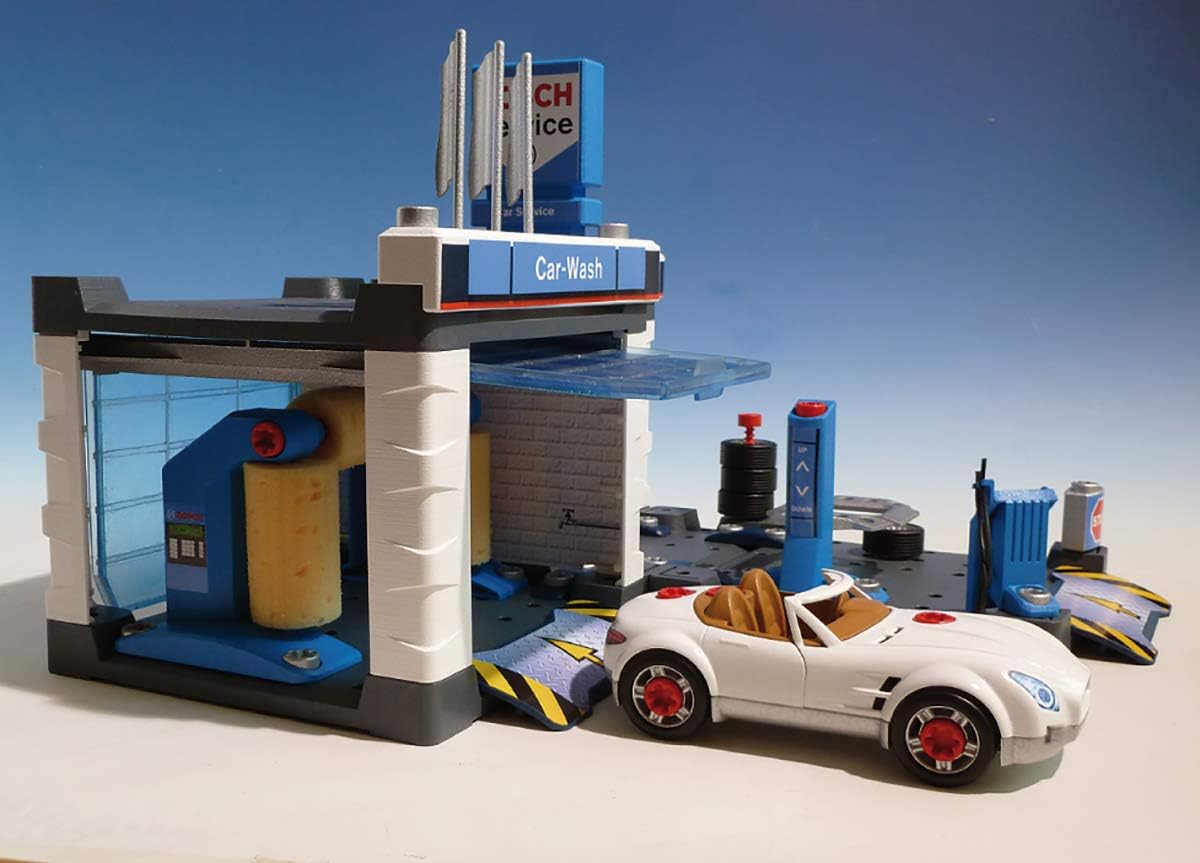 Theo Klein 8647 Bosch Car Service Station - Playset with Car Wash & Dismantlable Car 5