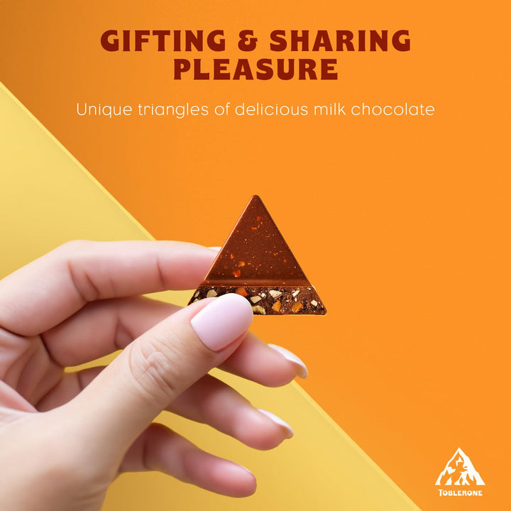 TOBLERONE Orange Twist Swiss Milk Chocolate Bar with Honey & Almond Nougat 360g