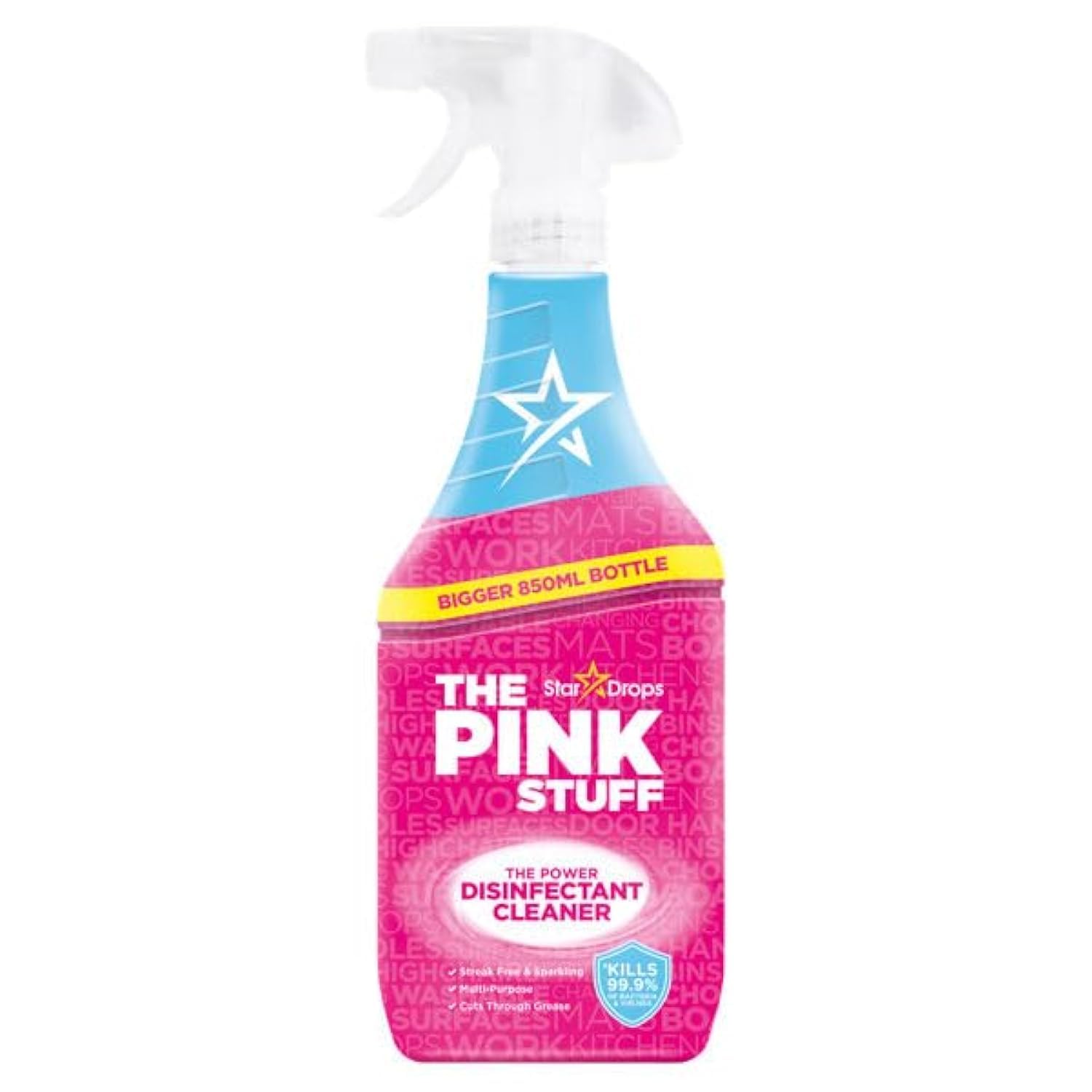 Stardrops Pink Stuff Disinfectant Cleaner - Hospital Grade | Apple Scent | 850ml Spray 1