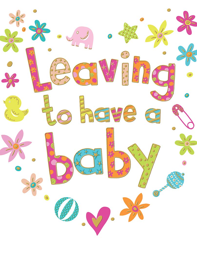 Piccadilly Greetings Modern Large Baby Shower Greeting Card with Envelope | 12 x 9 inches