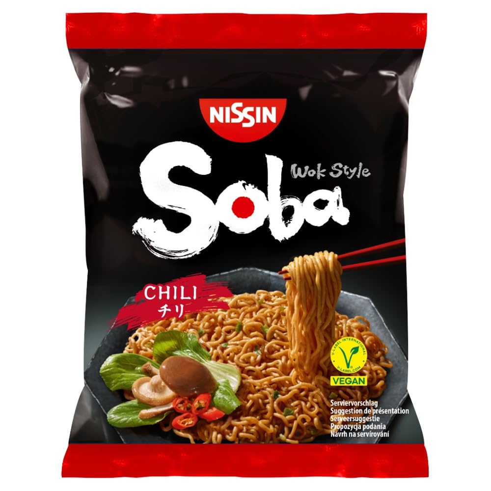 NISSIN Soba Wok Style Chilli Flavoured Instant Noodles - 111g Packet (Pack of 9) 2