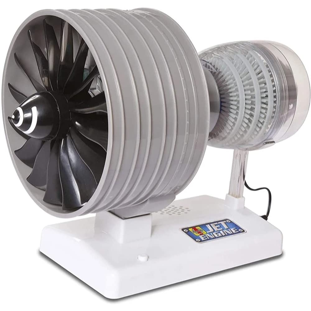 Machine Works Build Your Own Jet Engine Toy - 40+ Piece Educational Building Kit with Lights & Sounds