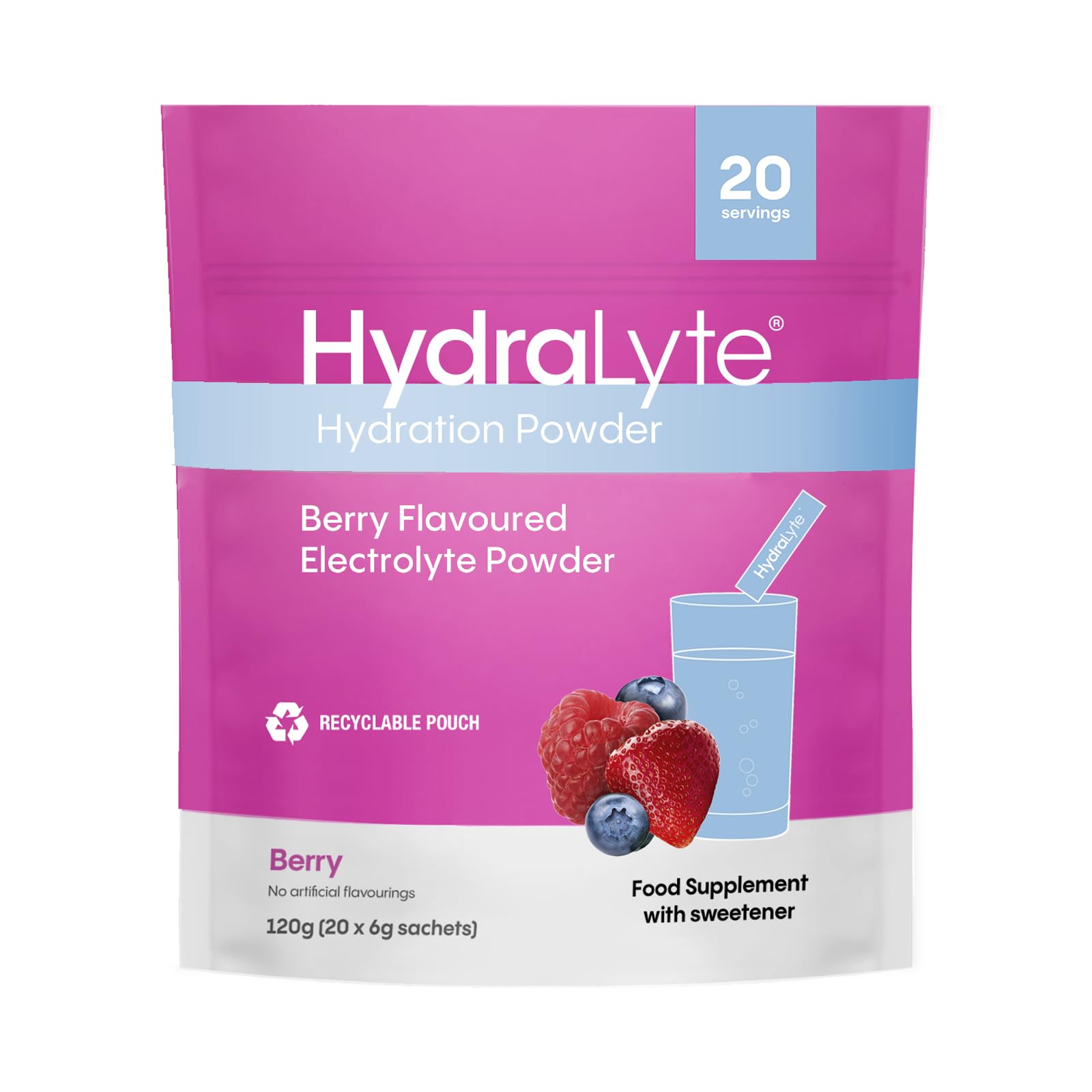 Hydralyte Effervescent Electrolytes Powder Sachets - 20 Sticks | Energy Management | Supports Electrolyte Balance 1