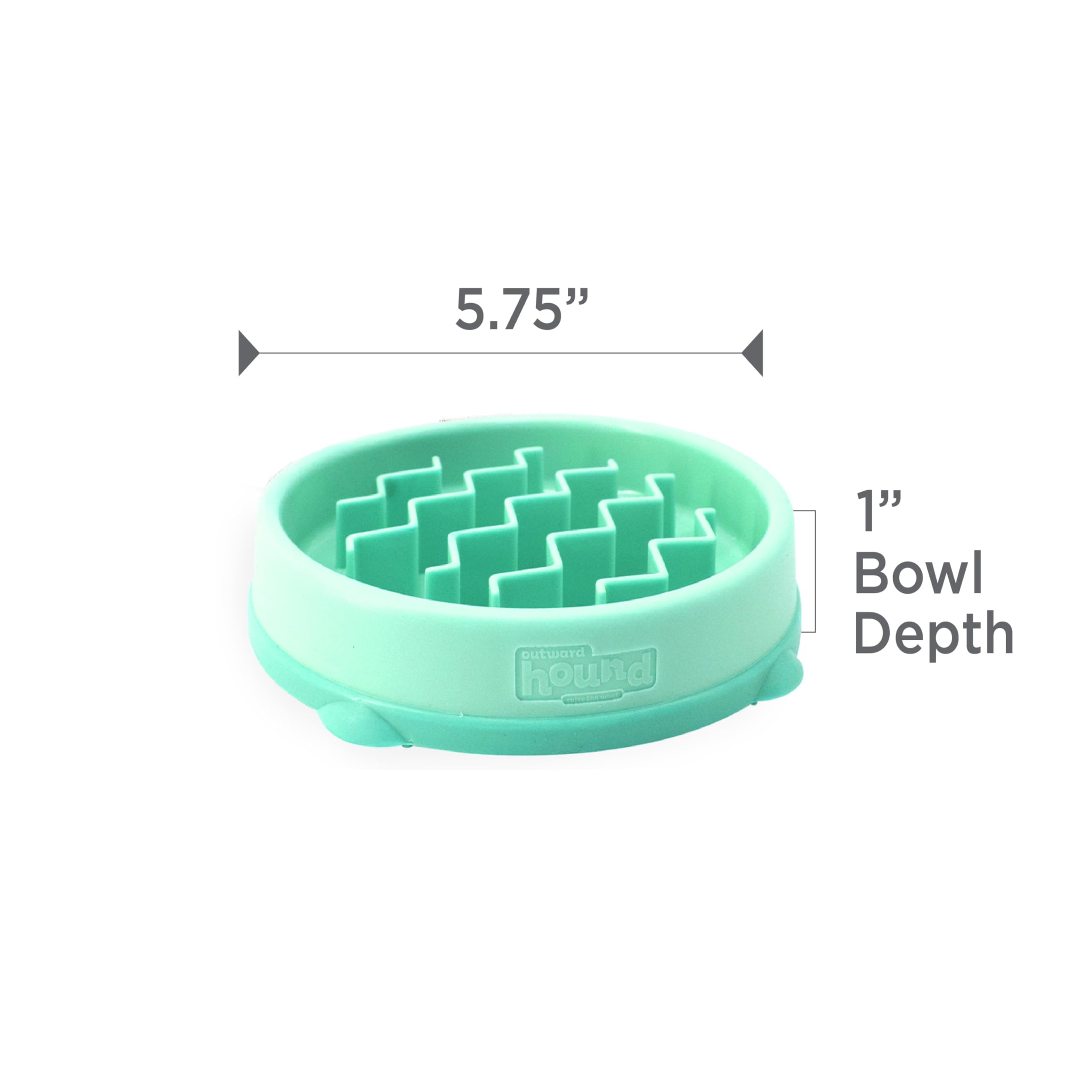 Outward Hound Puppy Slow Feeder Dog Bowl - Mint Small Size | BPA-Free, Dishwasher Safe 7