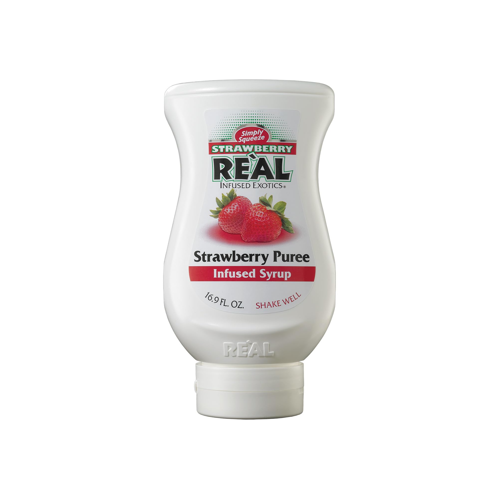 Reàl Infused Exotics Strawberry Fruit Syrup - 40% Real Strawberry Puree | 500ml Squeezy Bottle
