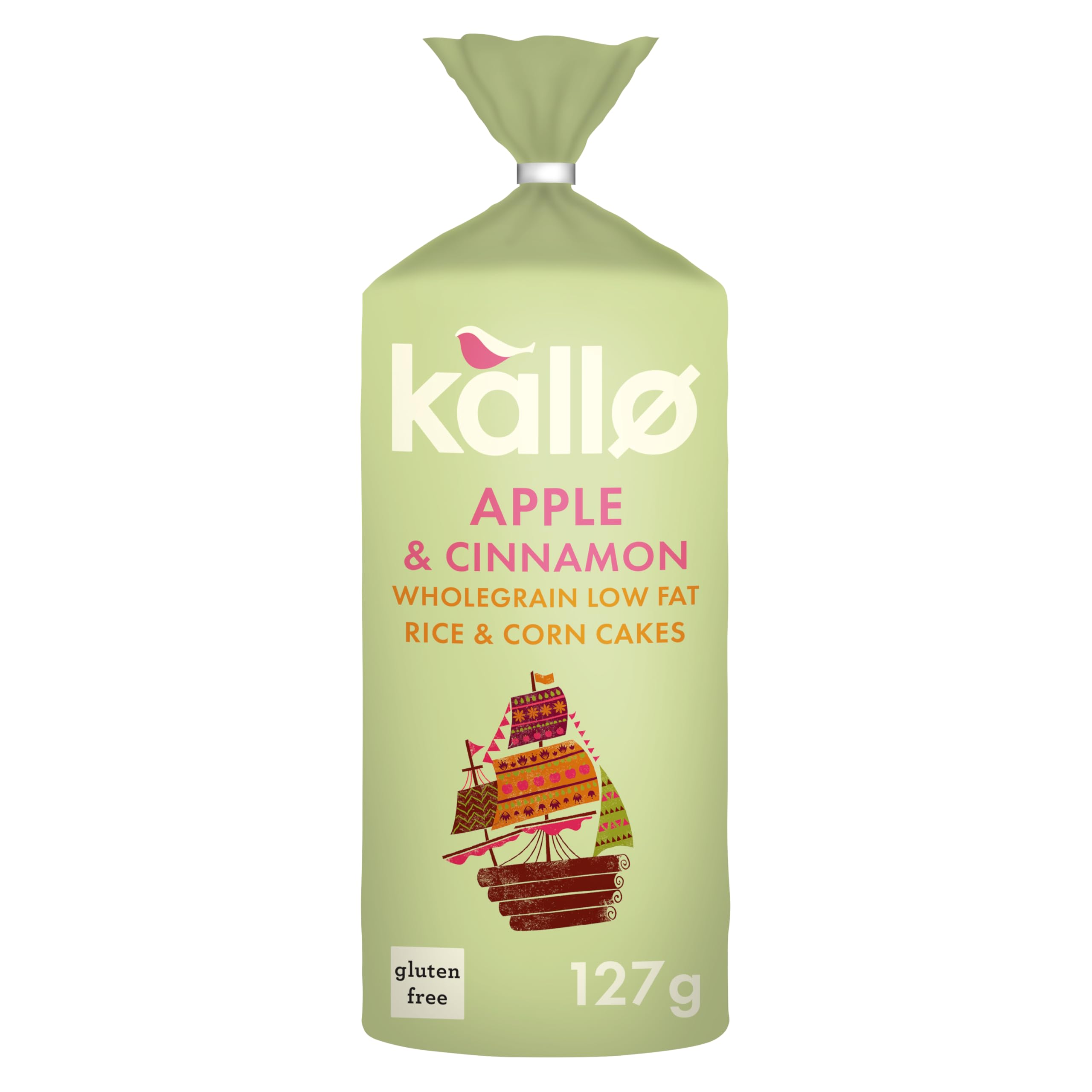 Kallo Apple & Cinnamon Wholegrain Rice & Corn Cakes - Light Snack | Vegan Friendly | 127g 1