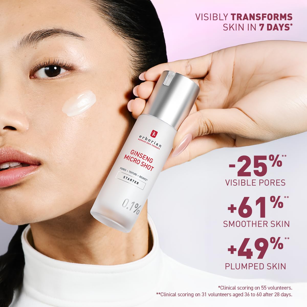 Erborian Ginseng Micro Shot Serum - 0.1% Concentration | 30 ml | Smoothening & Pore Treatment 3