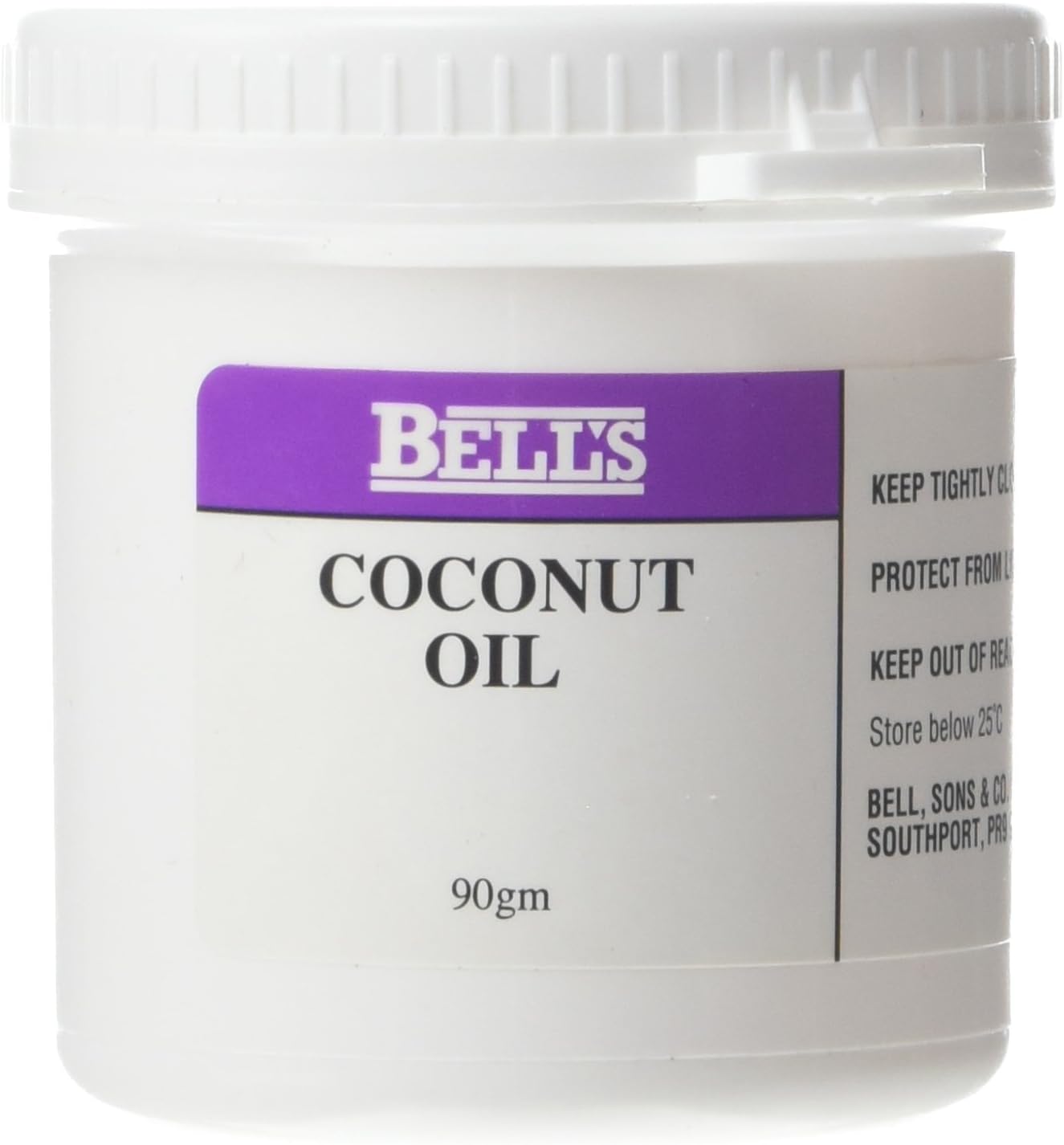 Bells Coconut Oil 90g - Pure Coconut Oil for Cooking and Baking