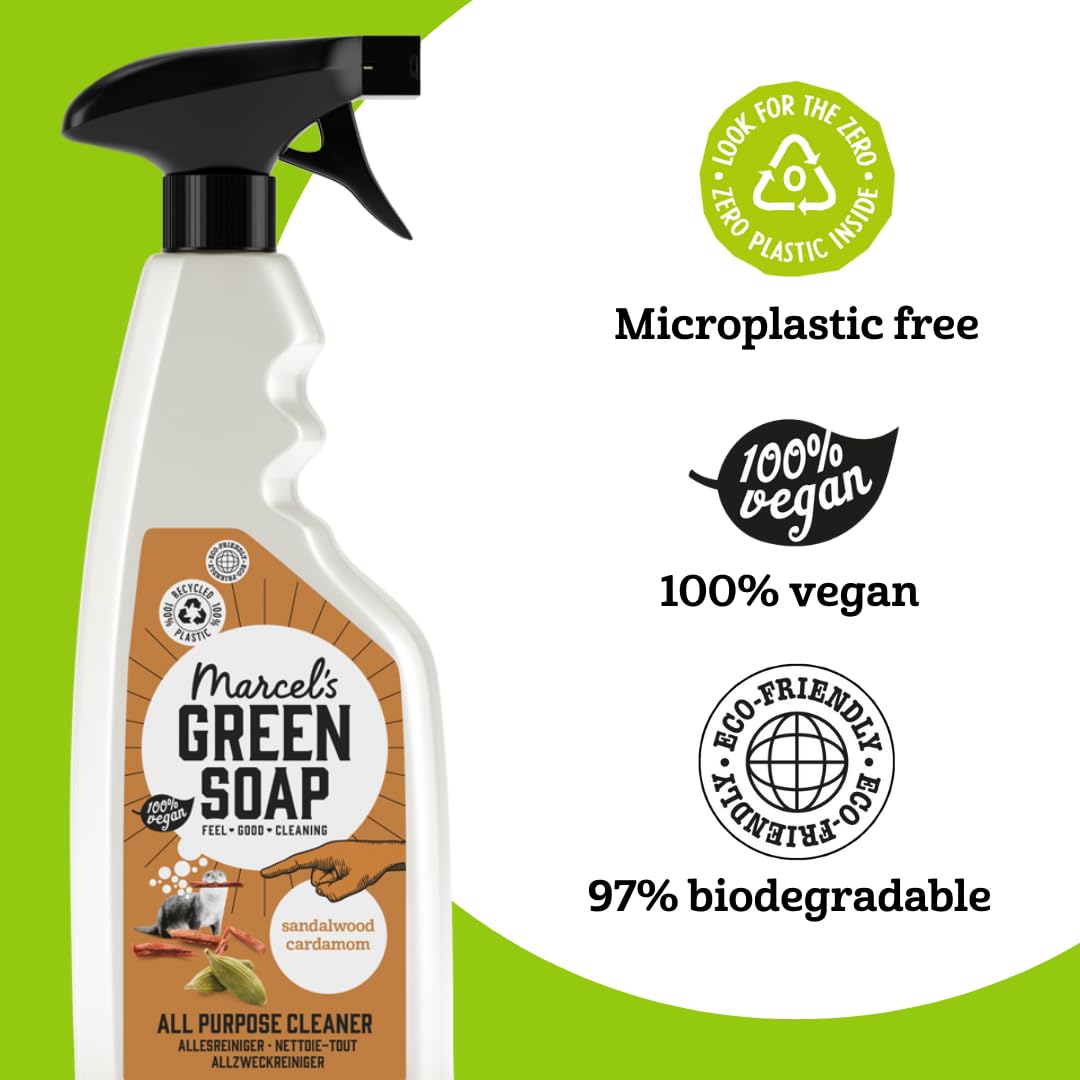 Marcel's Green Soap All Purpose Cleaner Spray Sandalwood & Cardamom | 500 ml | Vegan Formula 5