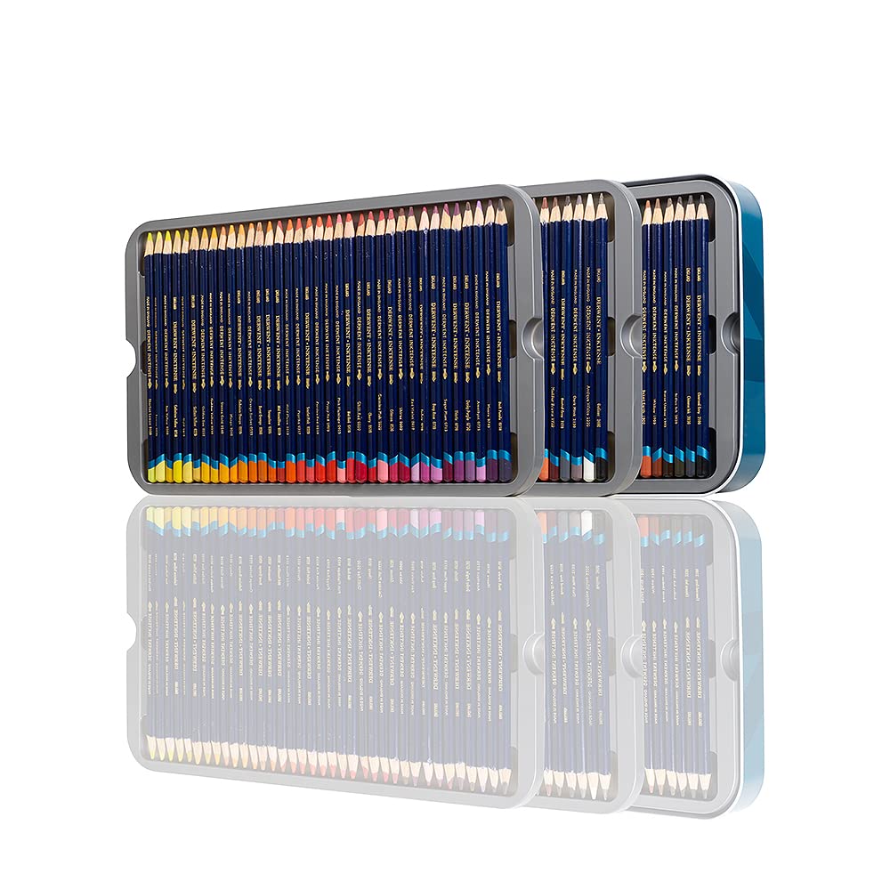 Derwent Inktense Pencils Art Set - 100 Permanent Watercolour Pencils in Tin | 4mm Core