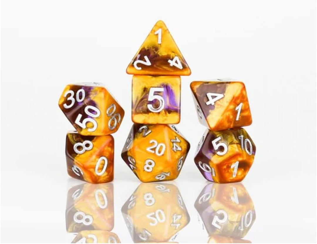 Sirius Dice Amethyst Geode Polyhedral Dice Set (7-Piece)