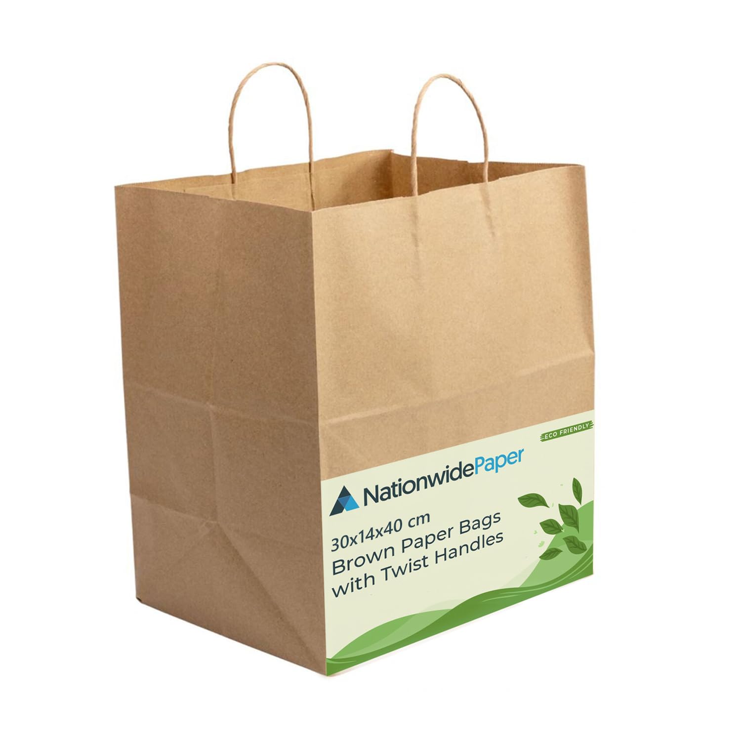 Nationwide Paper 30-Pack Extra Large Brown Kraft Paper Gift Bags with Rope Handles 1