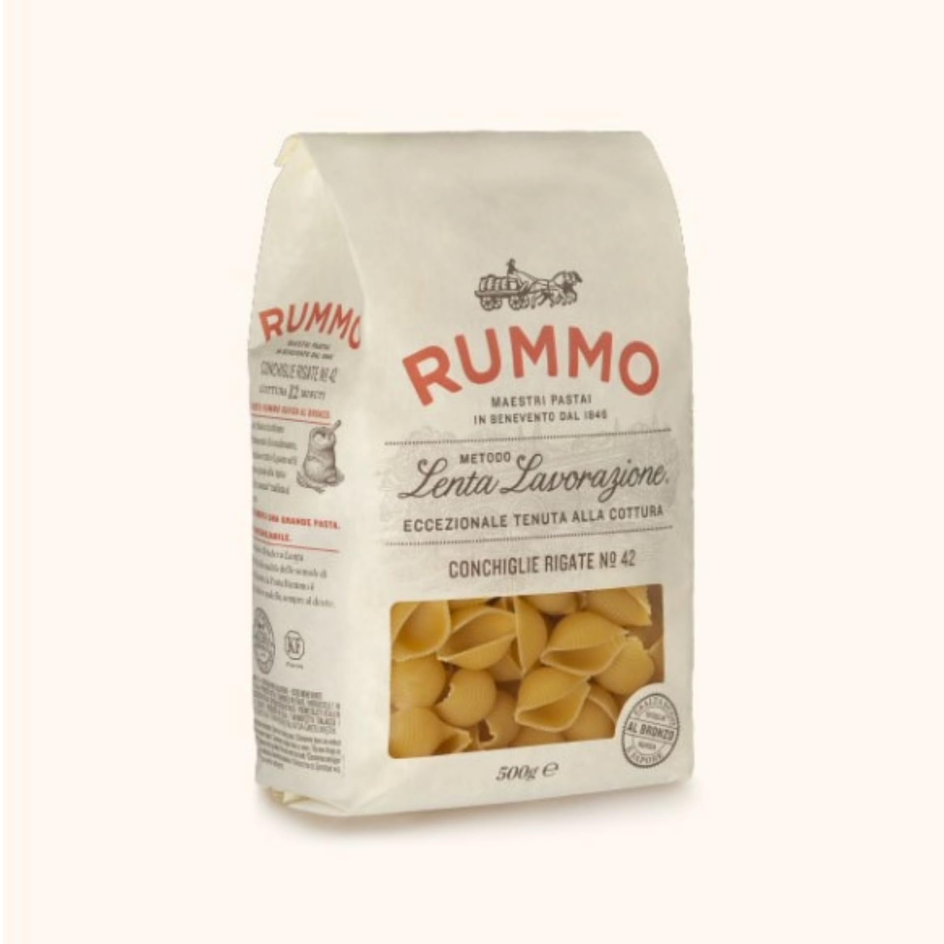 Rummo Conchiglie Rigate Pasta No.42 - Authentic Italian Shells | 500g