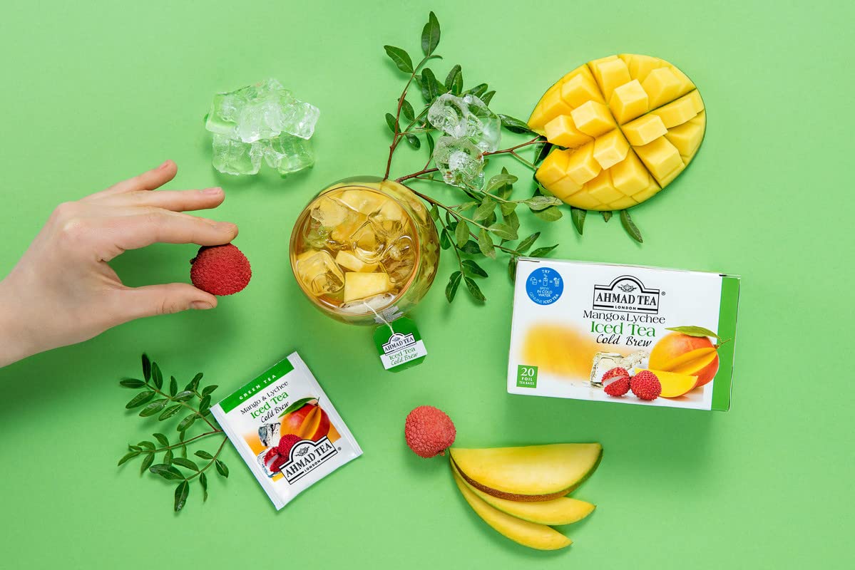 Ahmad Tea Mango & Lychee Cold Brew Green Tea - 20 Teabag Sachets 3