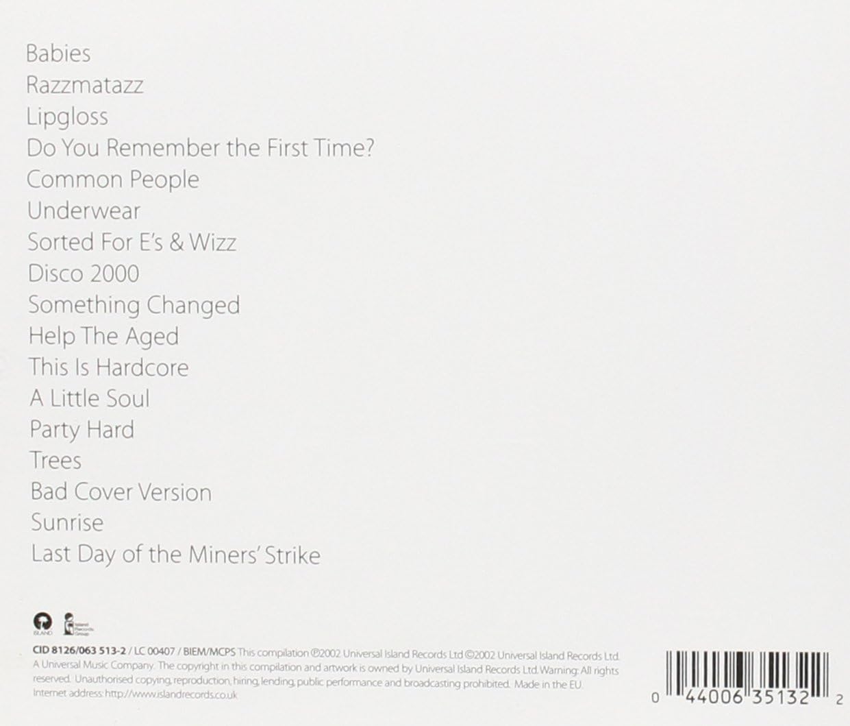 Pulp - Hits Audio CD 2