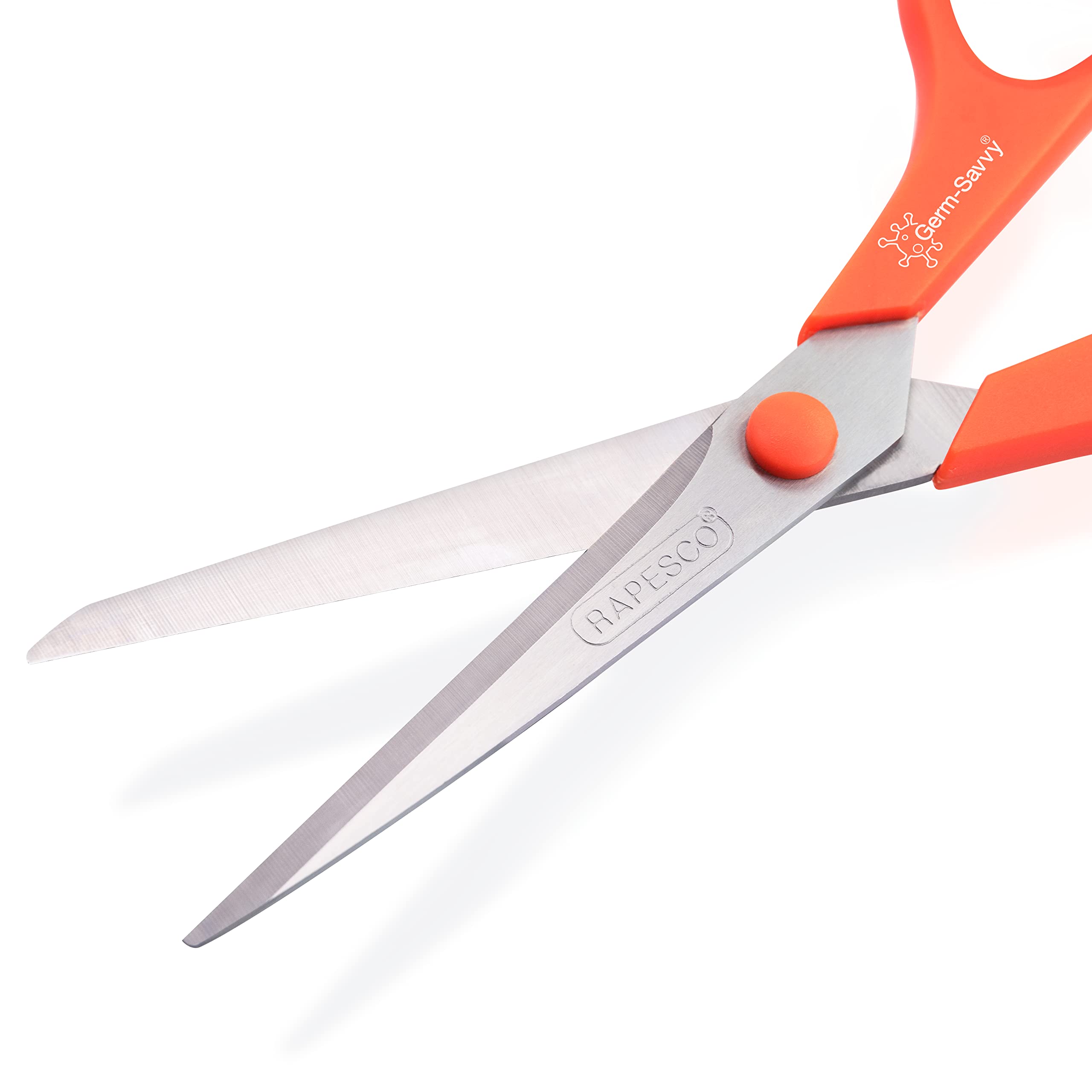 RAPESCO 1667 Germ-Savvy Antibacterial Scissors - 21cm Titanium Blade, Soft Grip, Pack of 3