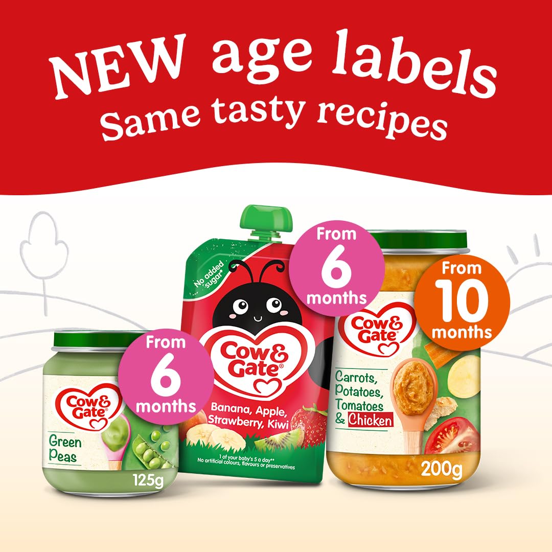Cow & Gate Apple Mango Orange & Carrot Baby Food Pouch - 6+ Months, 6x100g