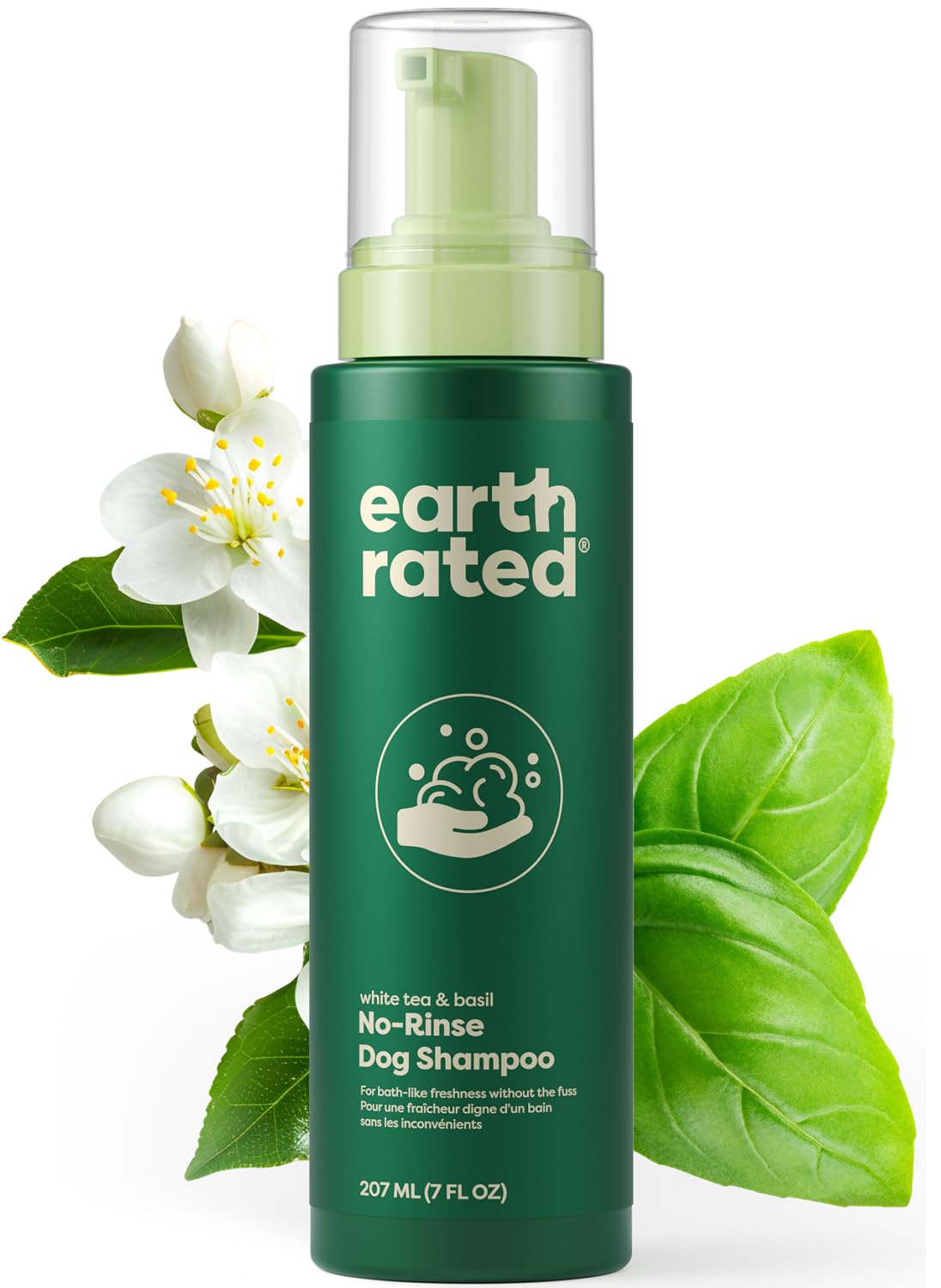 Earth Rated No-Rinse Dog & Puppy Shampoo - Waterless Foam for Conditioning & Deodorizing | 7 oz 1