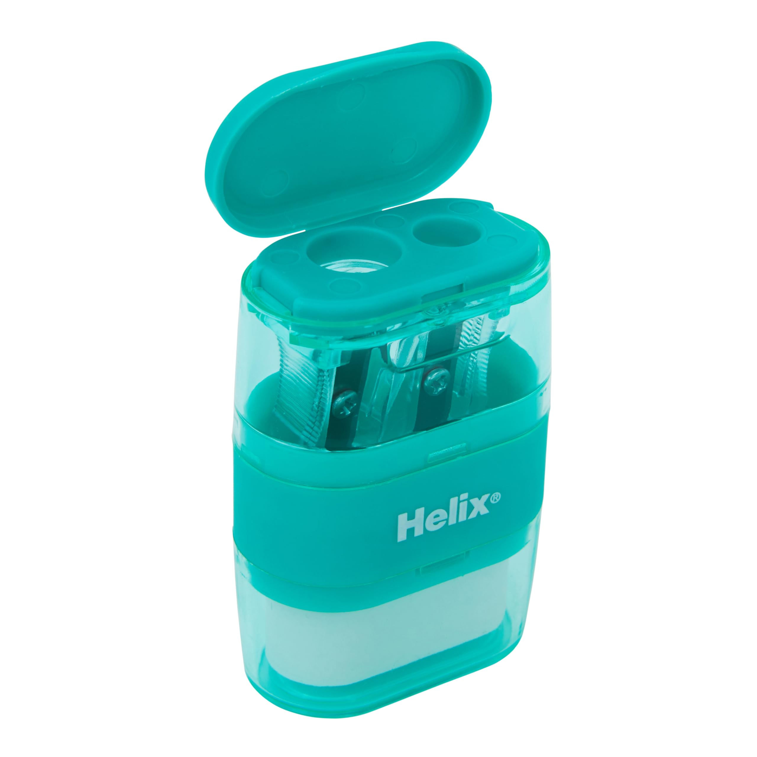 Helix Balance Duo Two Hole Pencil Sharpener and Eraser - Assorted Colours 2