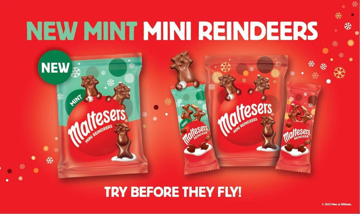 Maltesers - Milk Chocolate Reindeer Christmas Gift Box, 32 Pack Festive Stocking Filler