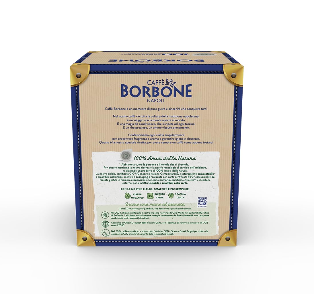 Caffè Borbone Gold Blend Compostable Coffee Pods - 100 Pack, ESE 44mm 8