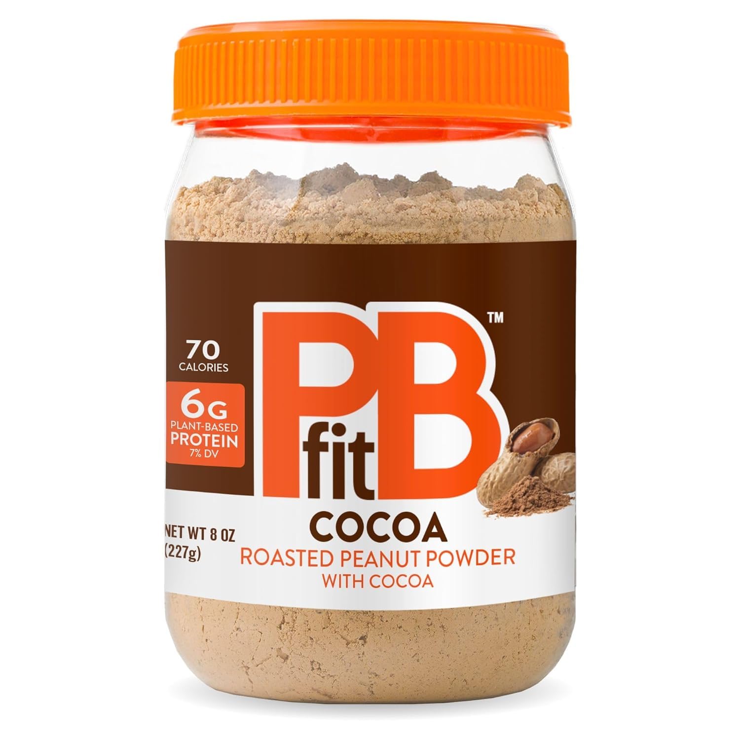 BetterBody Foods PBfit Chocolate Peanut Butter Powder - 88% Less Fat, 5g Protein, 225g 1