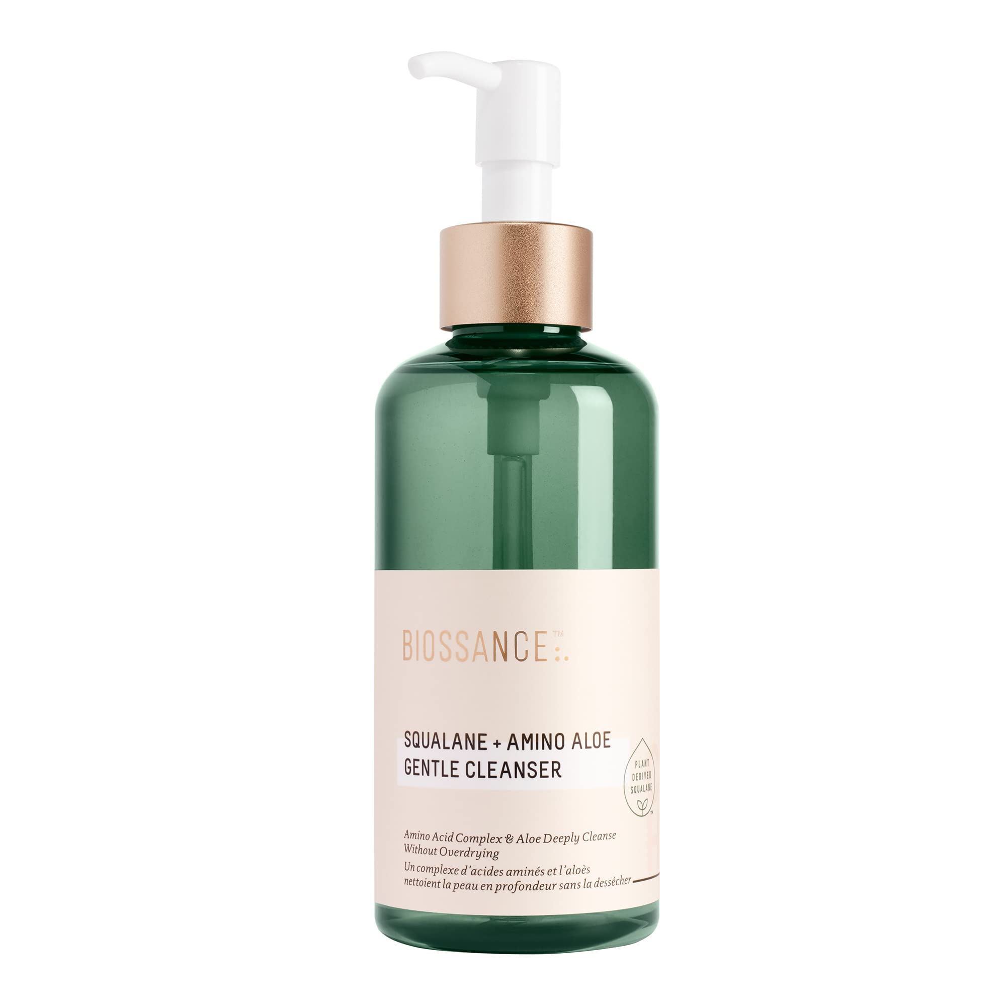 Biossance Squalane + Amino Aloe Gentle Face Wash - 200ml Foaming Cleanser for Hydration & Makeup Removal
