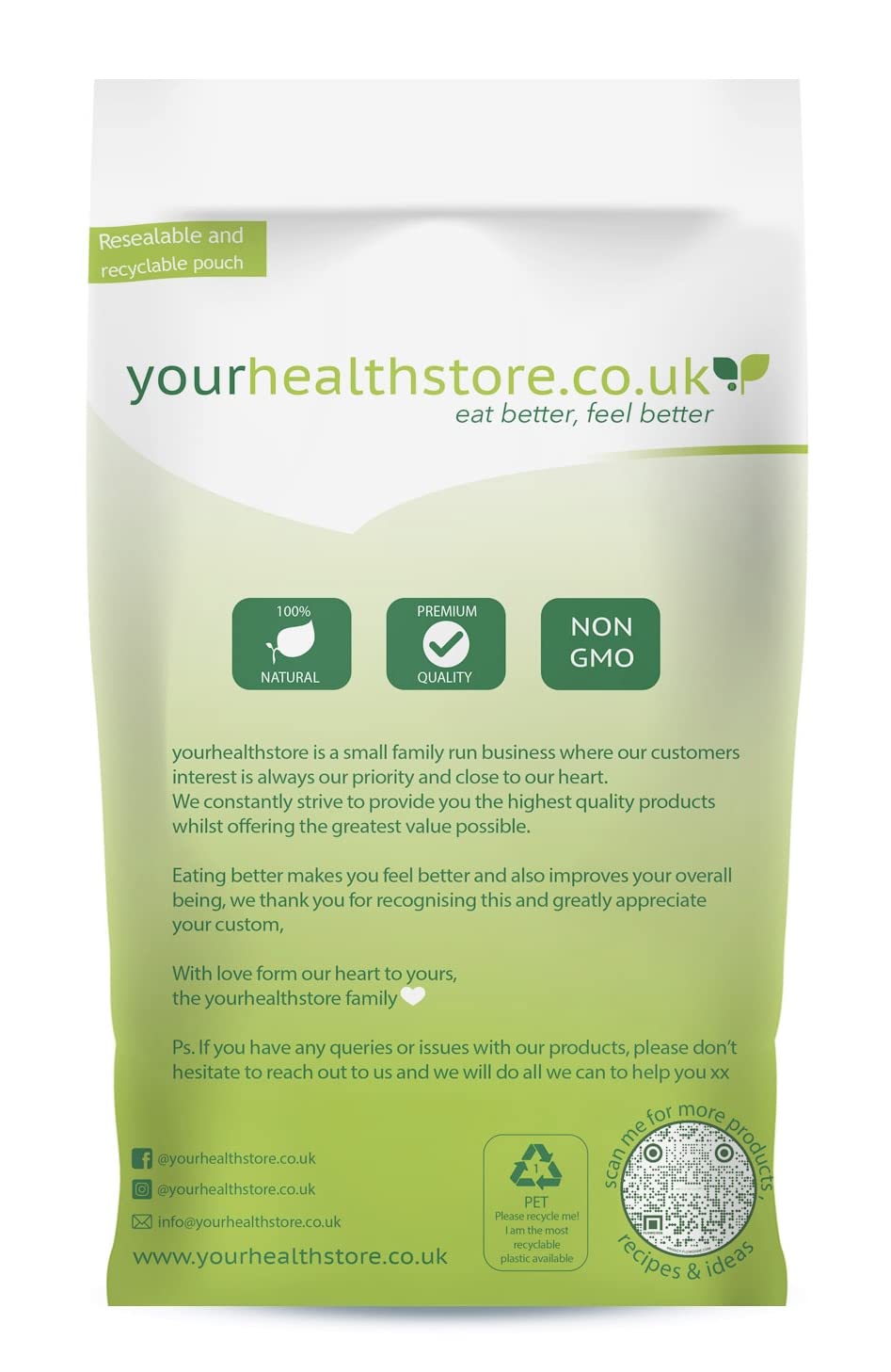 yourhealthstore Premium Unmodified Arrowroot Powder - Gluten Free Thickener, 500g 2
