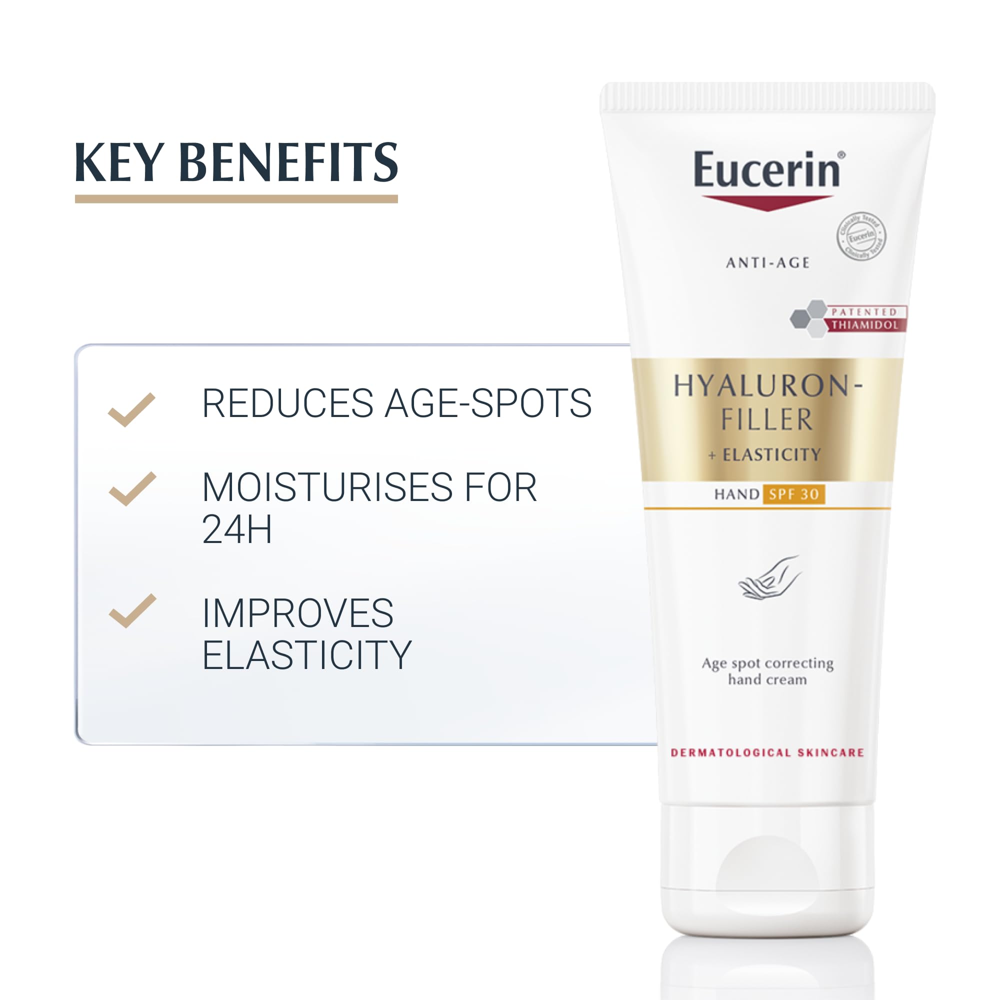 Eucerin Hyaluron-Filler + Elasticity Age Spot Correcting Hand Cream SPF 30 - Reduces Age Spots, Plumps Wrinkles, Improves Elasticity | 75ml 2