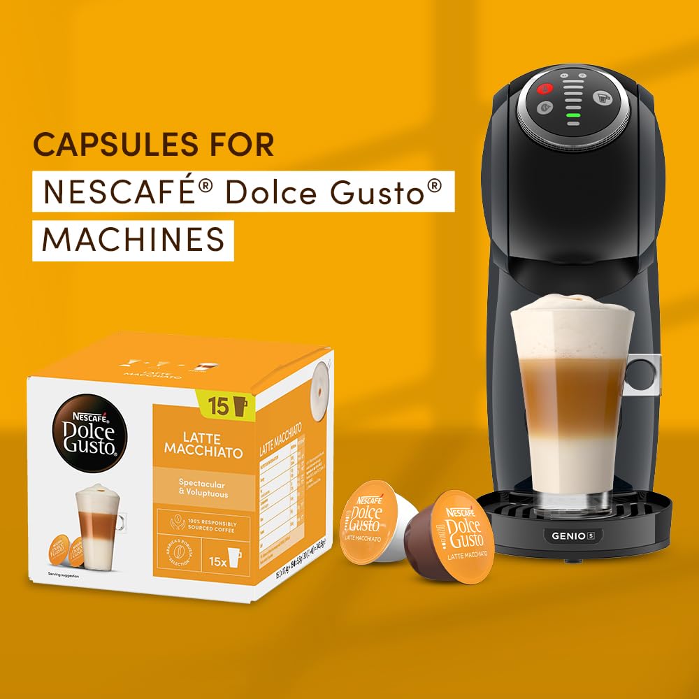 Nescafé Dolce Gusto Latte Macchiato Coffee Pods - 3 Pack (90 Capsules Total)