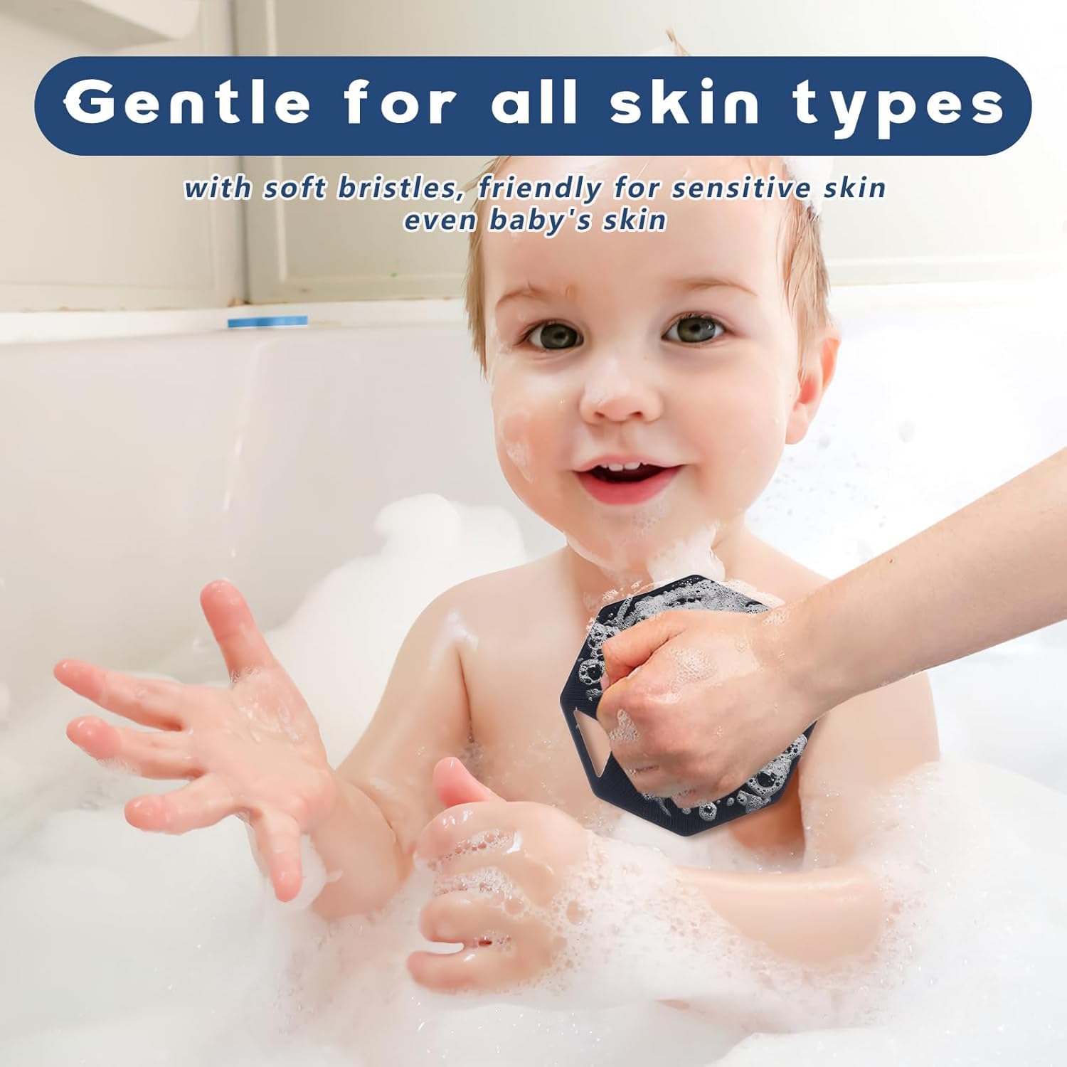 Alyvisun Silicone Body Scrubber - Gentle Exfoliating & Massaging Brush | Black 5