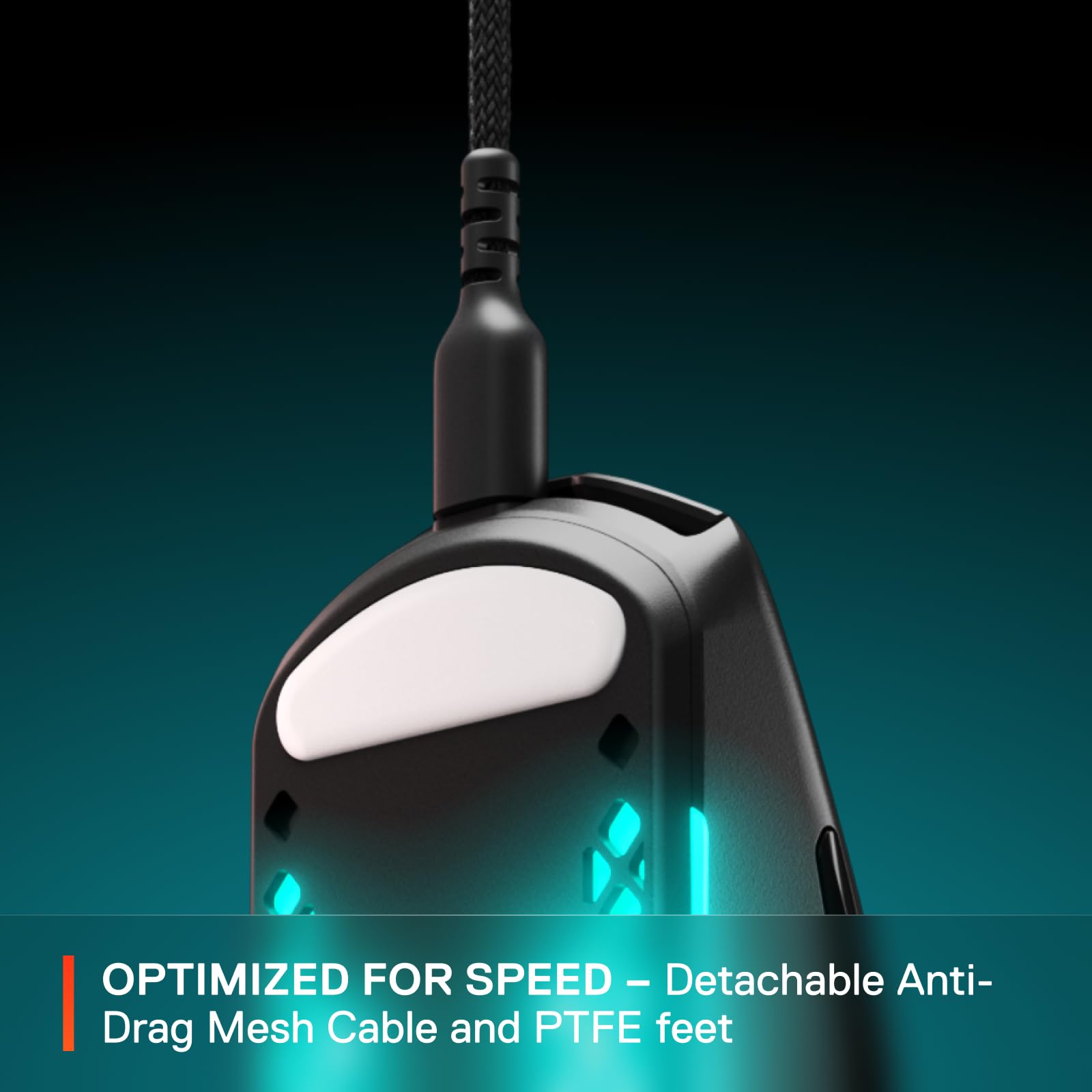 SteelSeries Aerox 3 - 59g Ultra-Lightweight Holey RGB Gaming Mouse with IP54 AquaBarrier 4