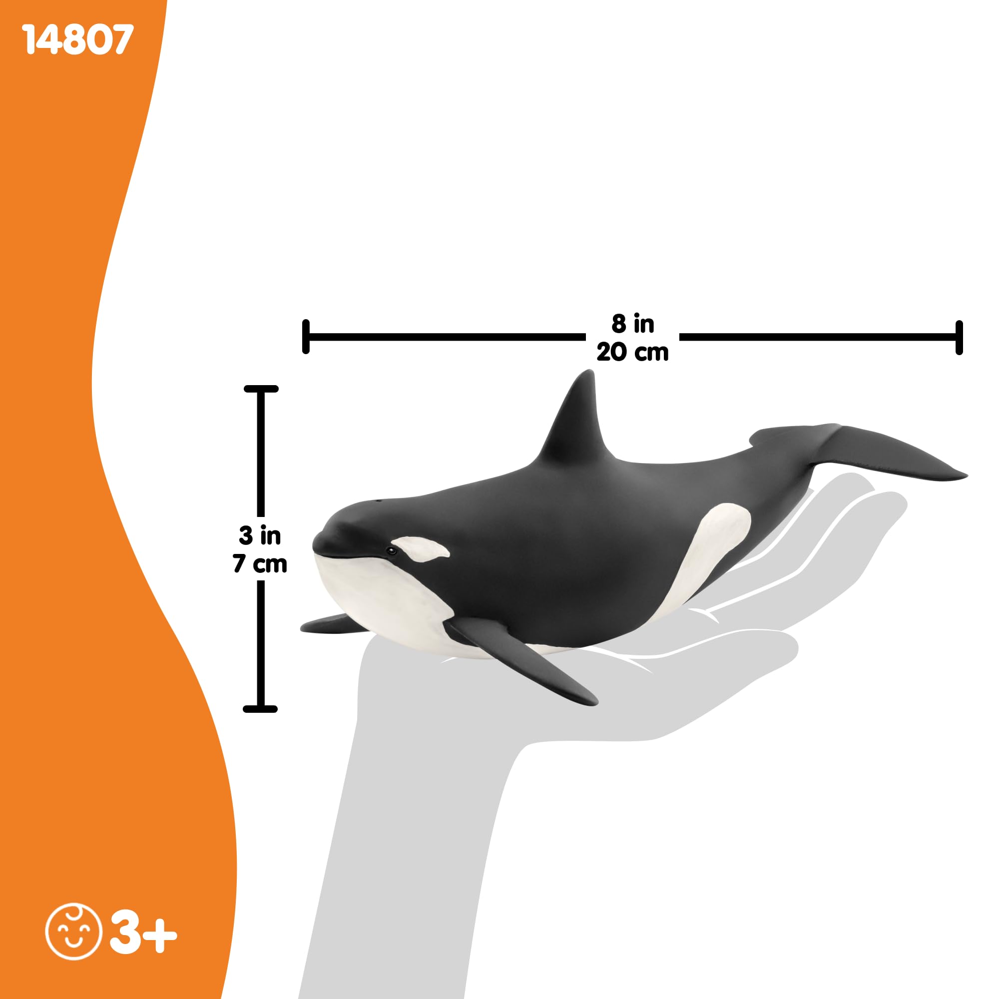 Schleich Wild Life Killer Whale Figurine 14807 | Ages 3+ | Black 5