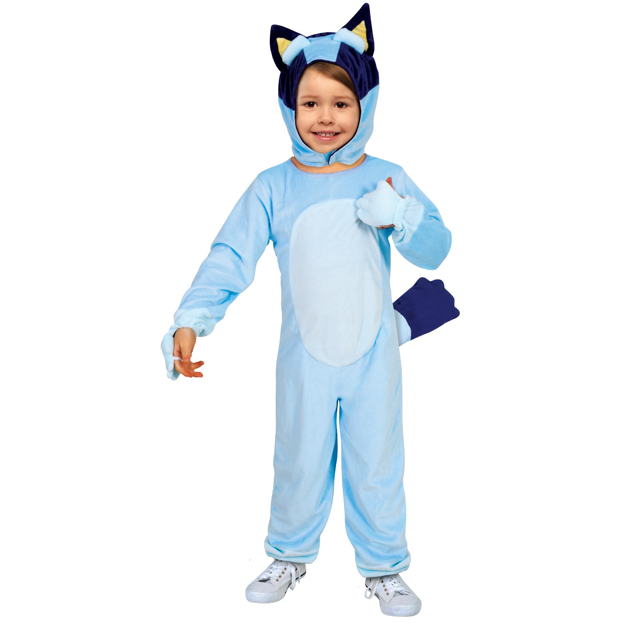Rubies Bluey Child Costume - Jumpsuit with Detachable Headpiece, Size 2-3 Years