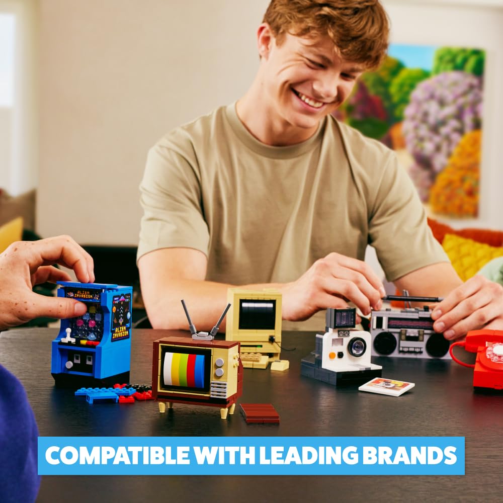 MAX Premium Retro Building Bricks - Television Model 83185H Building Set for Ages 3+ 4