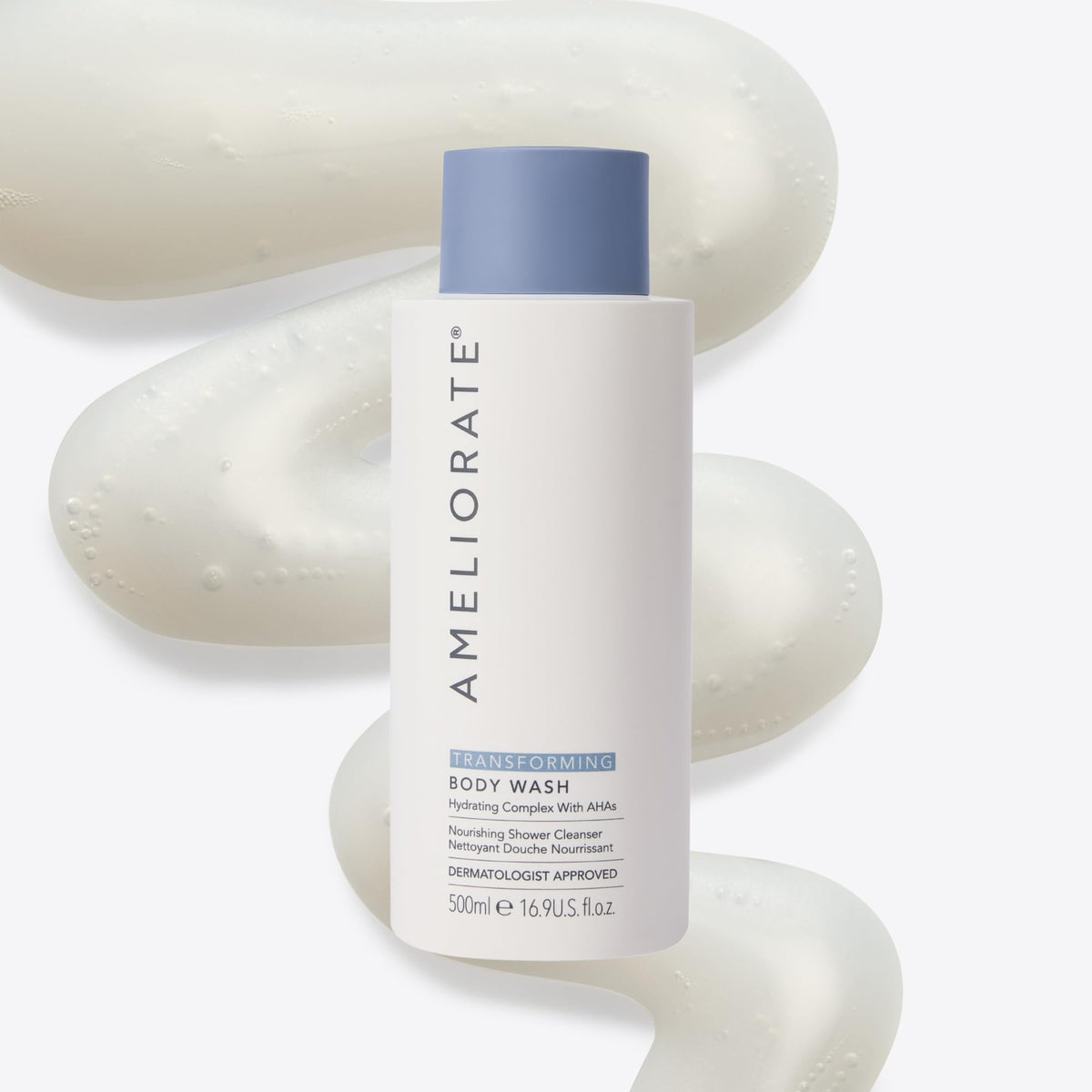 AMELIORATE Transforming Body Wash - Gently Cleanses KP Prone Skin, 8-Hour Hydration | 500 ml