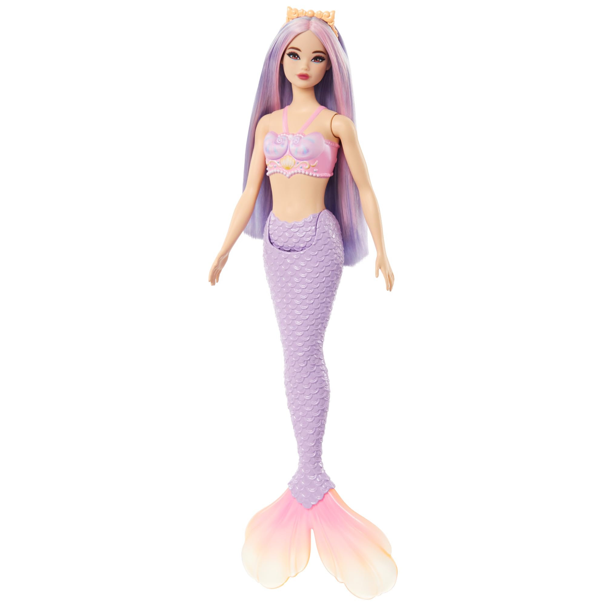 Barbie Mermaid Doll with Pink/Lilac Hair & Headband Accessory | Lavender Tail | HRR06 4