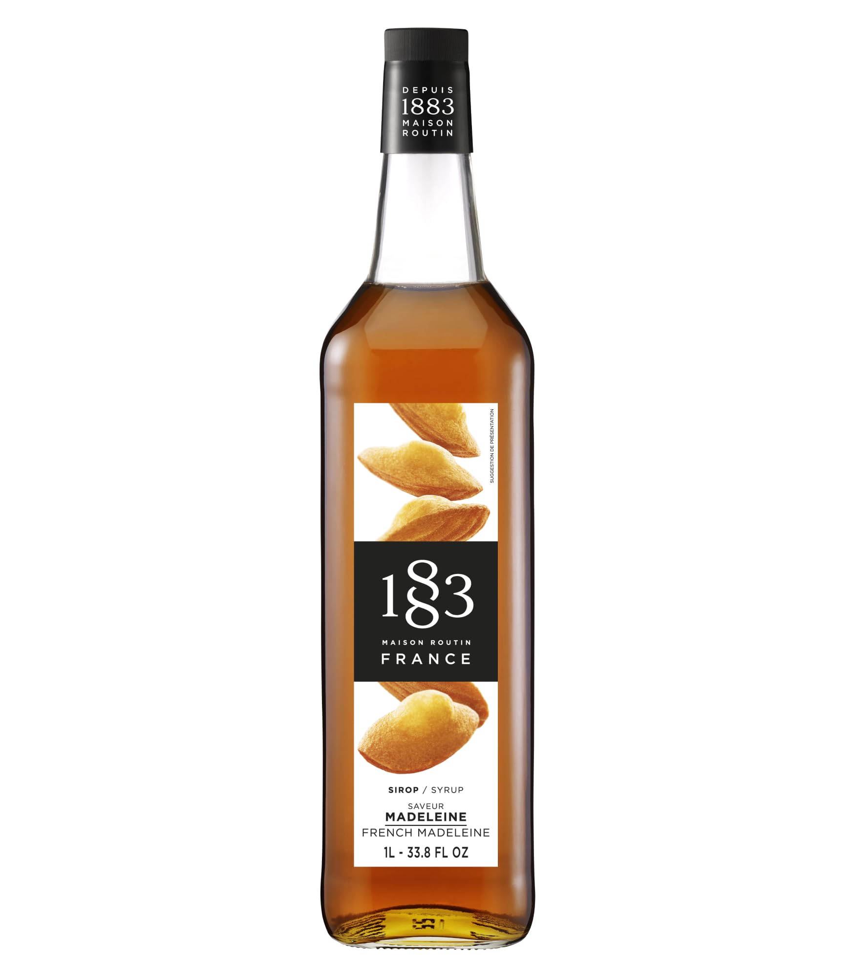1883 MAISON ROUTIN French Madeleine Syrup - 1L Bottle | Vegan Friendly | Natural Cane Sugar 1