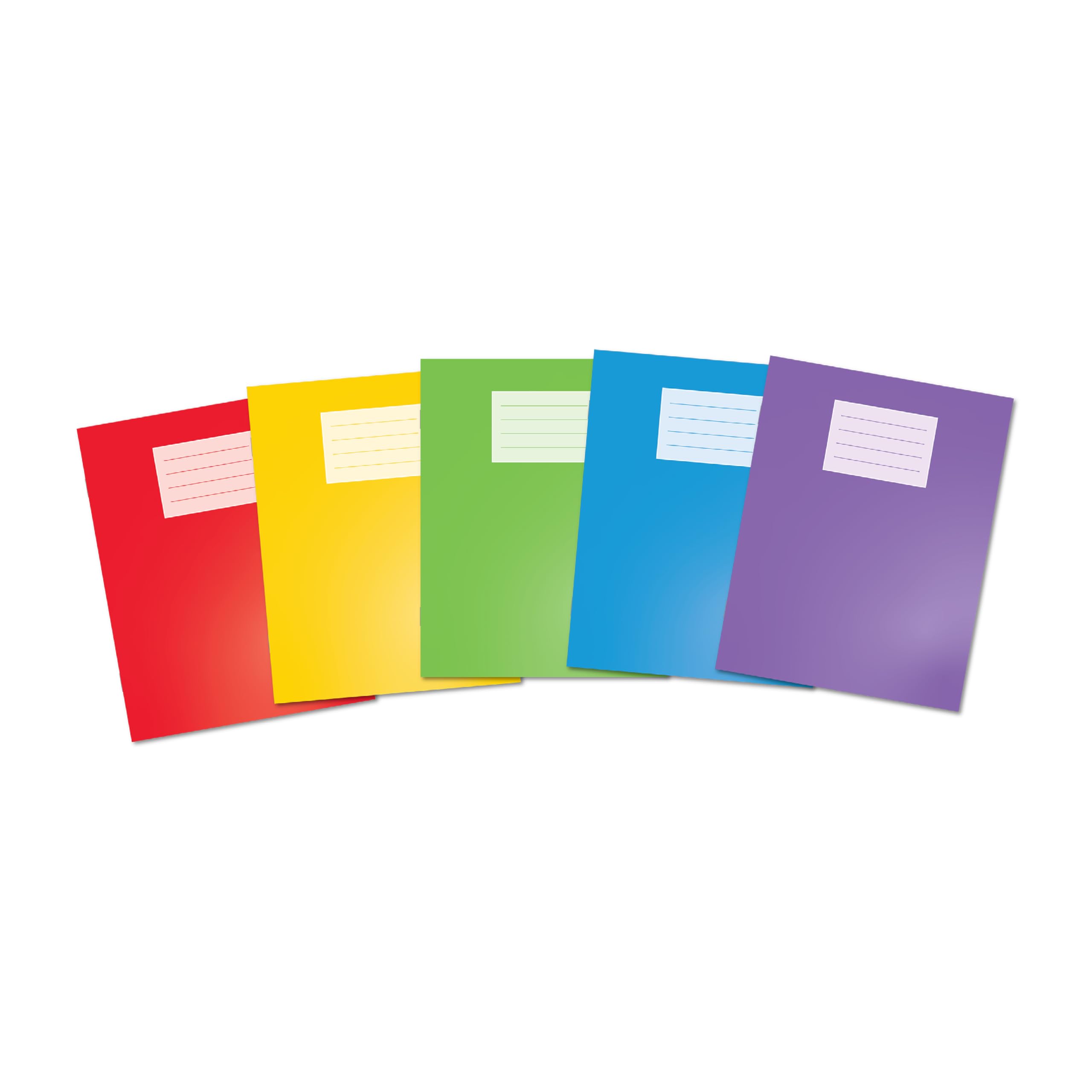 Oxford Composition Notebook - A5, 80 Pages, 8mm Ruled, Pack of 5 Assorted Colours