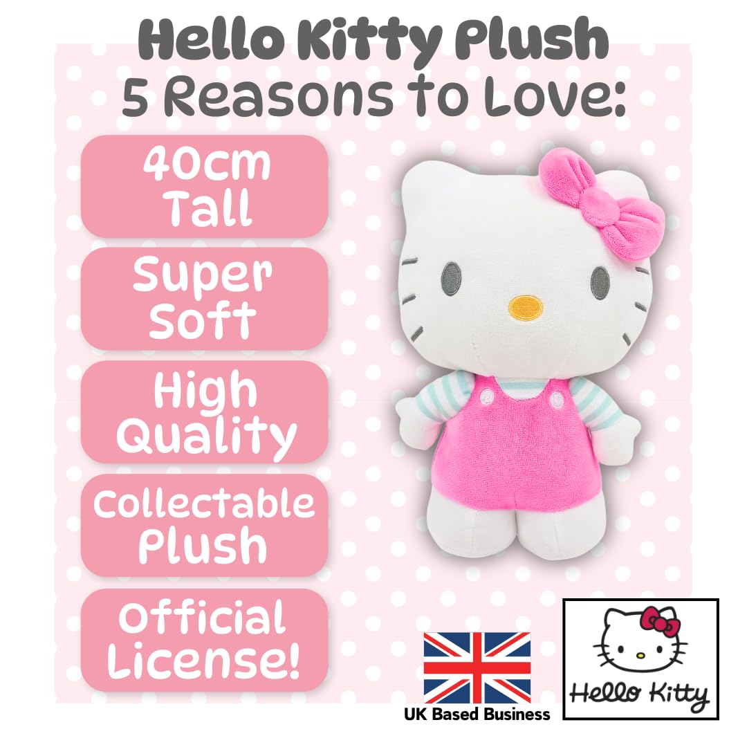Hello Kitty Official Plush - 40 CM Large Standing Pink Dress Plush Toy 8