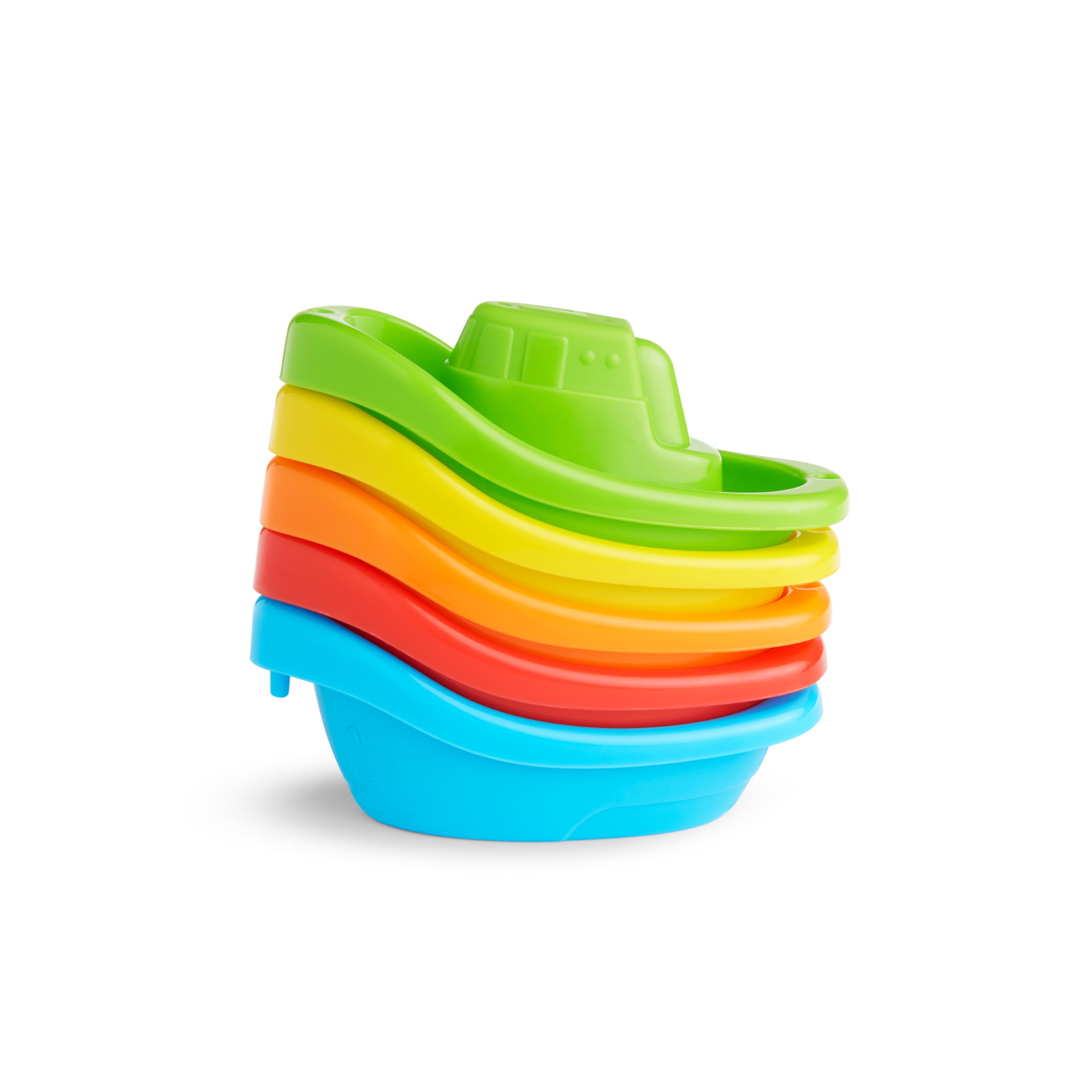 Munchkin Fleet of 5 Boats Bath Toy - Interactive Floating & Linking Bath Playset for Babies 1