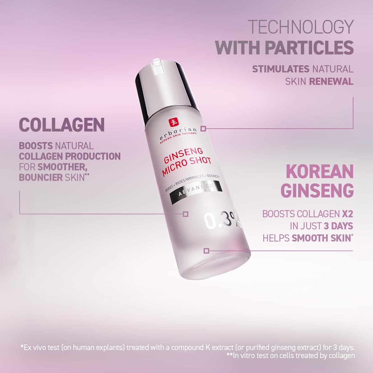 Erborian Ginseng Micro Shot Advanced 0.3% Serum - 10 ml | Anti-Wrinkle & Elasticity 5