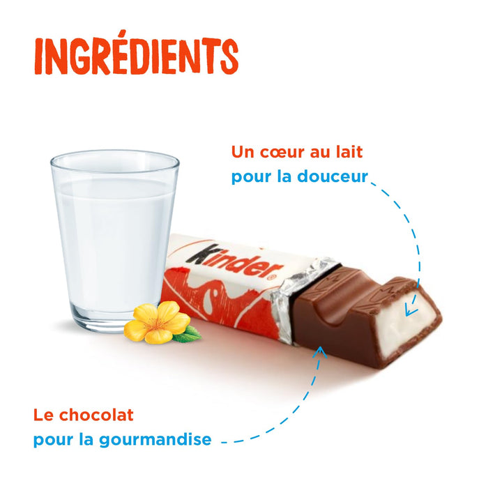 Kinder Chocolate Small Bars, Bulk Gift Box, Fine Milk Chocolate with Milky Filling
