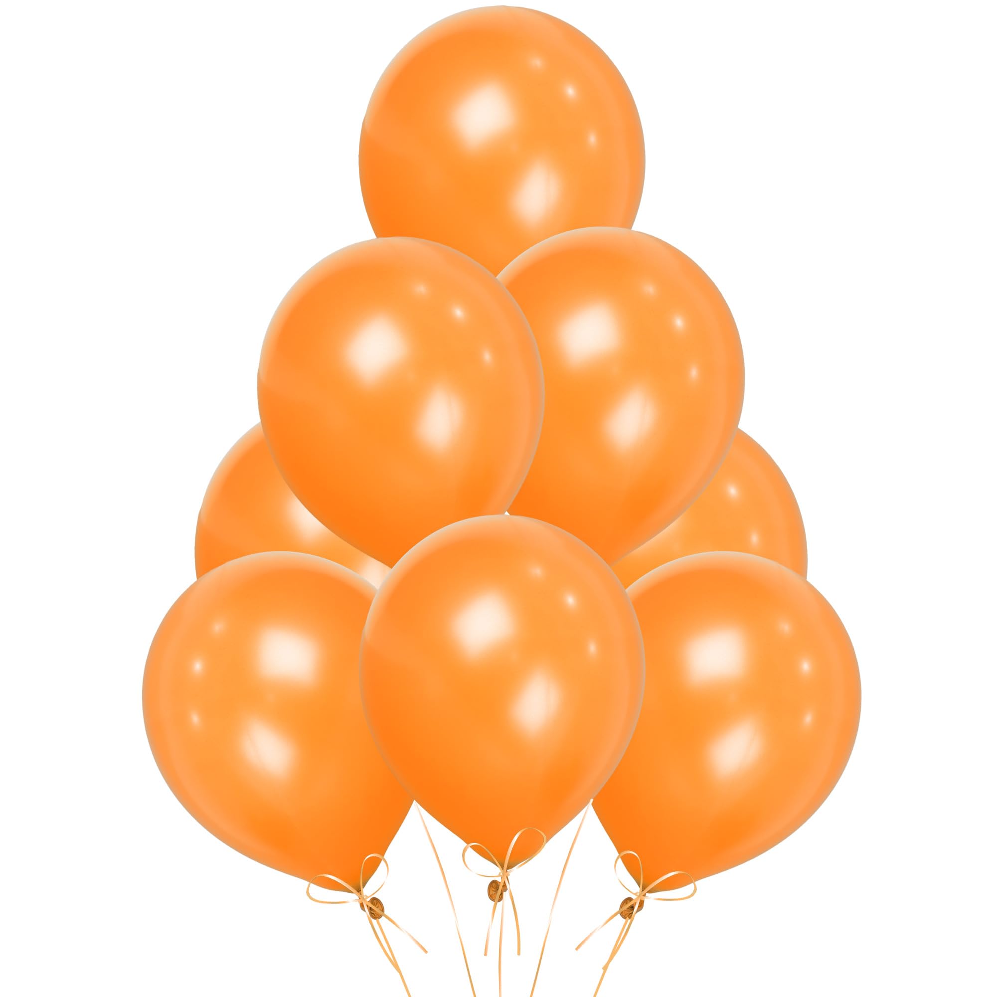 SHATCHI Orange Balloons - 10 Pack, 12 Inch Thick Latex, Biodegradable | Supports Helium & Air 1